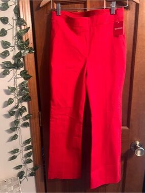 NWT SPANX polished kick flare pants in Bright Red